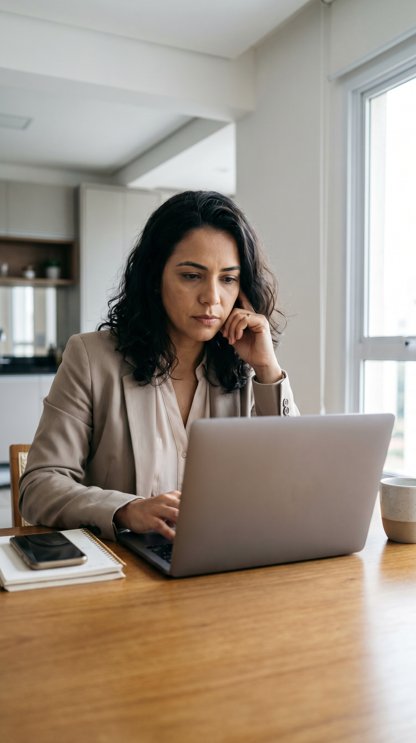 Realtor reviewing documents